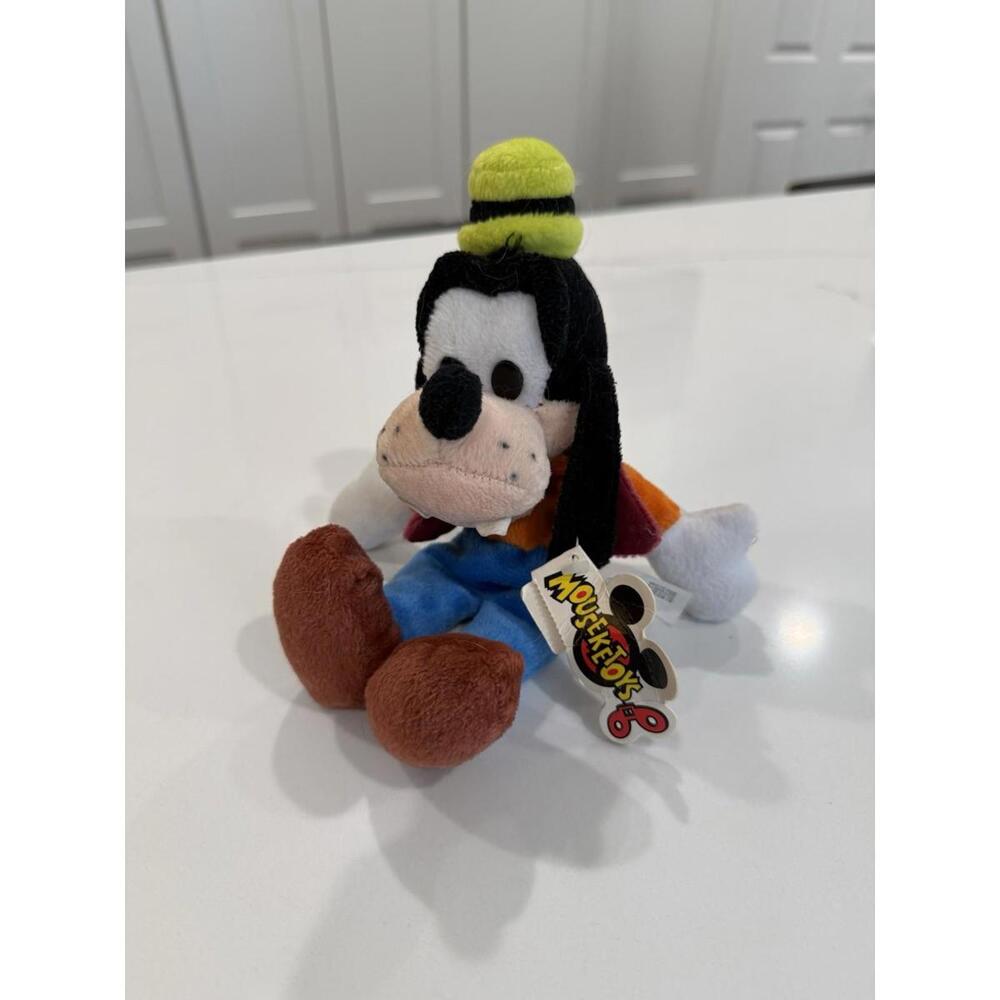 VTG Disney Bean Bag Plush Toy Mouseketoys GOOFY 10" W/ Original Tags